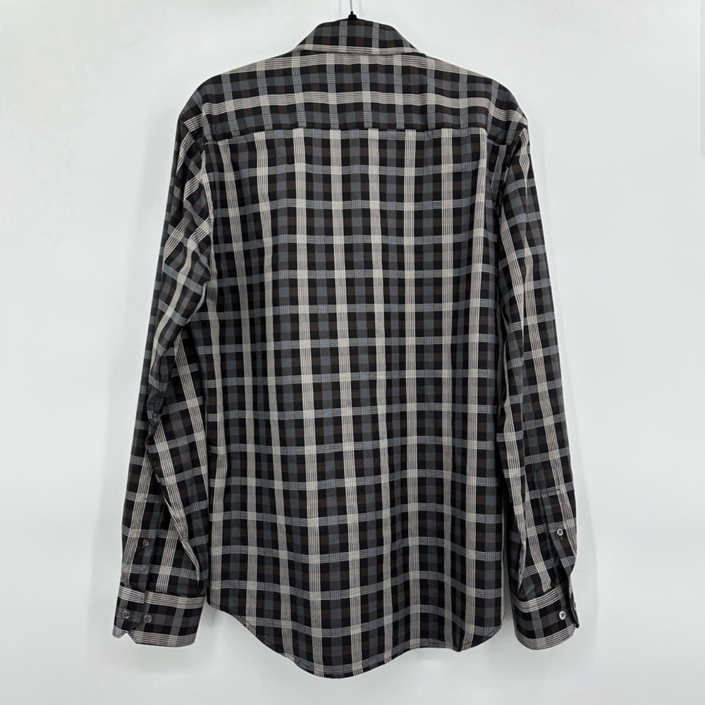 Bugatchi Uomo Men's Long Sleeve Contrast Cuffs Button Down Shirt Size Medium - Picture 3 of 14
